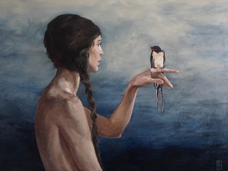 Дарья Григорова (Графика цифровая (принты) - 
                  40 x 30 см) Ласточка