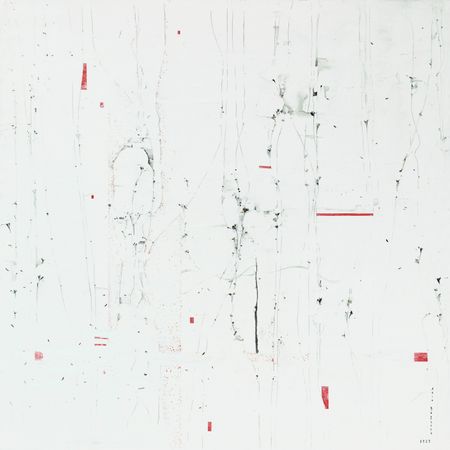 Ася Багаева (Картина, живопись - 
                  100 x 100 см) Сохраняя природу. Красные линии