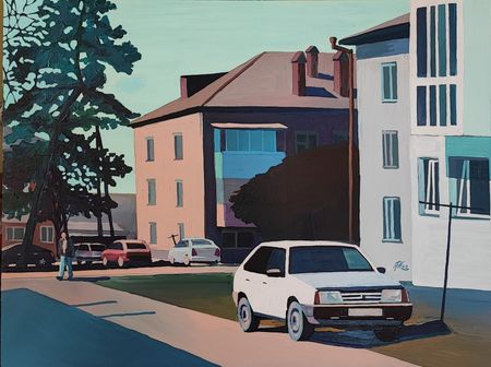 Антон Куприянов (Картина, живопись - 
                  80 x 60 см) Через двор