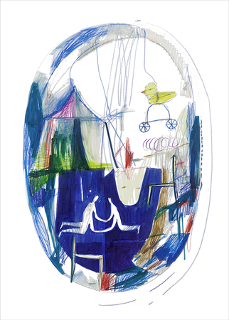 Янина Болдырева (Графика печатная - 
                  50 x 70 см) Без названия