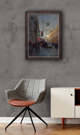 Евгений Бурцев (Картина, живопись - 
                  50 x 70 см) Вид на Владимирский Собор