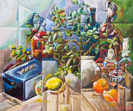 Катерина Плеханова (Авторская графика - 
                  60 x 50 см) Денежное дерево