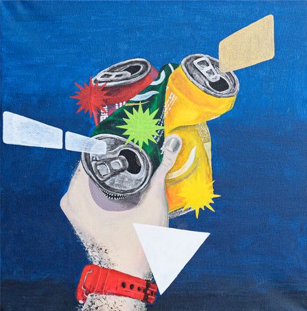 Евгений Куковеров (Картина, живопись - 
                  40 x 40 см) Mr Fuckface