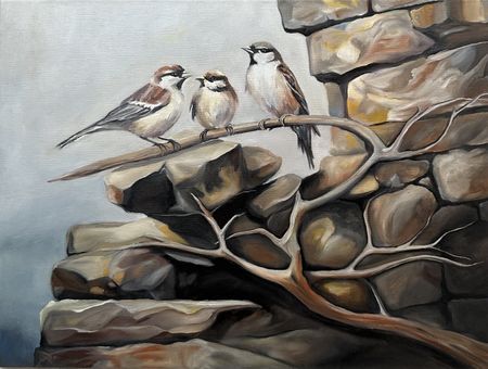 Ольга Богоявленская (Картина, живопись - 
                  40 x 30 см) Совещание
