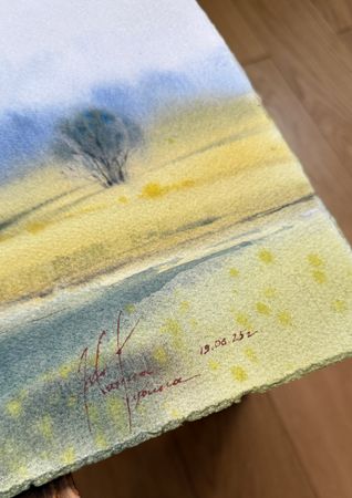 Жанна Губина (Авторская графика - 
                  56 x 38 см) Между небом и землей