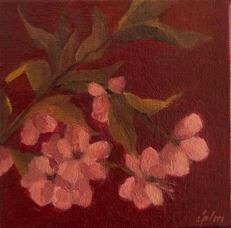 Виктория Зарецкая (embrassé par la muse) (Авторская графика - 
                  10 x 10 см) Цветение