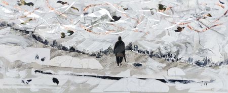 Валерия Финина (Коллаж / ассамбляж - 
                  70 x 30 см) Зимой