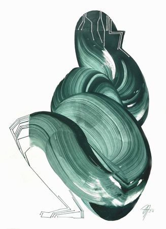 Татьяна Нега (Авторская графика - 
                  30 x 42 см) Из цикла "Нестандартные конфигурации"