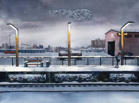 Ольга Безлепкина (Авторская графика - 
                  50 x 40 см) Облако