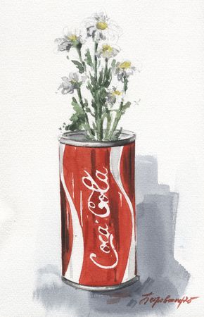 Ирина Петровская (Авторская графика - 
                  17 x 26 см) Хризантема
