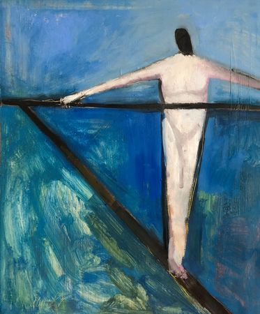 Лера Олейникова (Авторская графика - 
                  45 x 55 см) Канатоходец 1