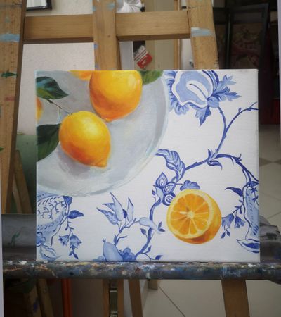 Анна Феллер (Картина, живопись - 
                  35 x 30 см) Series_Uncle Henri's treat_ Lemon