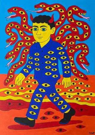 Виолетта Киселева (Картина, живопись - 
                  100 x 140 см) Шаг вперед