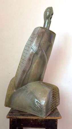Оксана Афанасьева (Скульптура - 
                  28 x 58 см) Из серии "People"