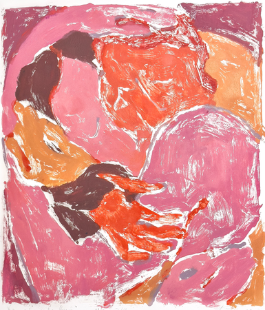 Екатерина Богданкова (Графика печатная - 
                  30 x 40 см) Красный и розовый