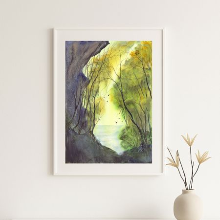 Алла Валежина (Авторская графика - 
                  30 x 42 см) Тропинка к морю