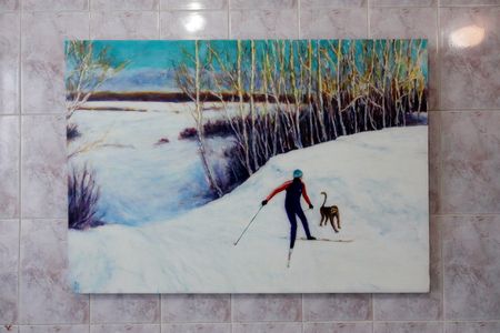 Денис Русаков (Картина, живопись - 
                  100 x 70 см) Тренер (Январские горки)