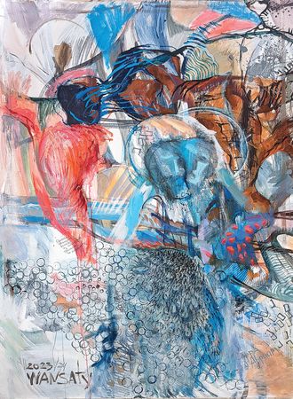 Татьяна Левченко (Картина, живопись - 
                  107 x 150 см) Сарра и Авраам