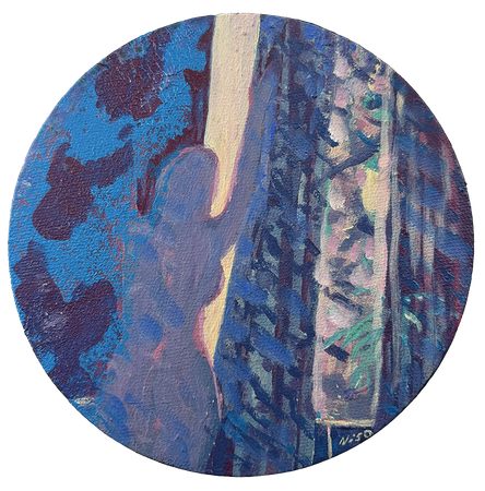 Нисо Атаханова (Картина, живопись - 
                  19 x 19 см) Утро в Тбилиси