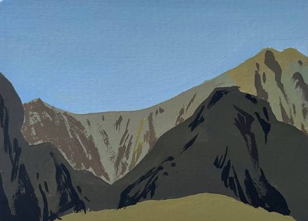Кристина Ларина (Авторская графика - 
                  15.5 x 11 см) Горы, февральская серия 2