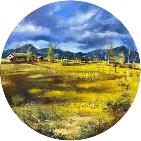 Динара Хёртнагль (Картина, живопись - 
                  40 x 40 см) Skylights 