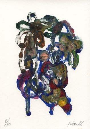 Дмитрий Кавка (Графика печатная - 
                  21 x 29.7 см) Цветочный натюрморт с обратной перспективой (№8/10)