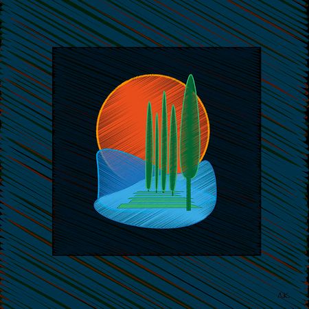 Лариса Корж (Графика цифровая (принты) - 
                  30 x 30 см) Солнце