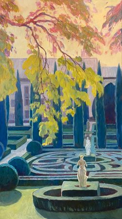Алексей Кротов (Картина, живопись - 
                  90 x 160 см) Вид на сад Джусти с холма. Верона. Италия