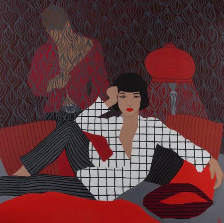 Екатерина Щепина (Картина, живопись - 
                  90 x 90 см) Ожидание