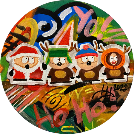Динара Хёртнагль (Картина, живопись - 
                  20 x 20 см) Christmas in South Park