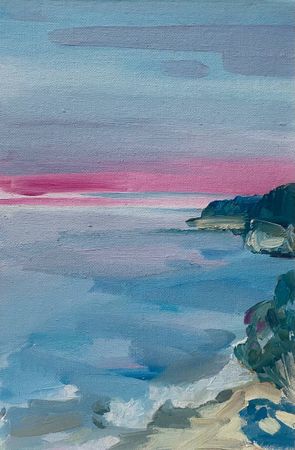 Юля Степанова (Картина, живопись - 
                  20 x 30 см) Закат спокойного дня