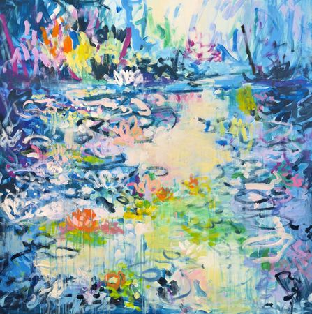 Анна Ганина (Картина, живопись - 
                  100 x 100 см) Lily pond