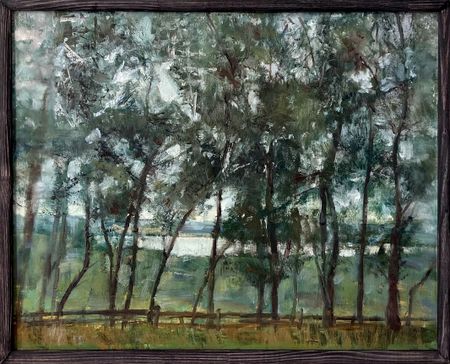 Алина Хоняк (Картина, живопись - 
                  50 x 40 см) Ивы в Пушкинских Горах