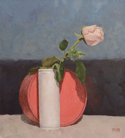 Павел Петров (Картина, живопись - 
                  40 x 50 см) Натюрморт с цветком