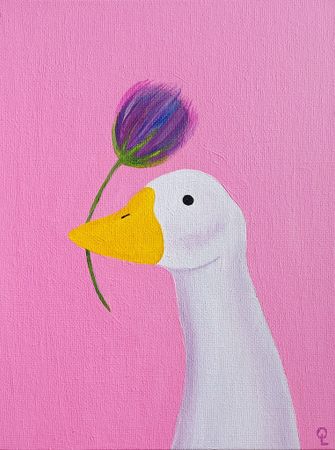 Оливия Лем (Картина, живопись - 
                  15 x 20 см) Гусик