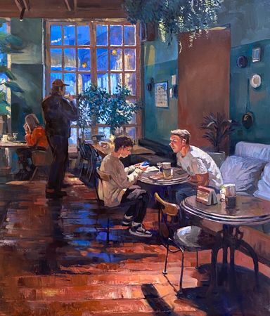 Вячеслав Кривцов (Картина, живопись - 
                  60 x 70 см) Бокалы крепкого