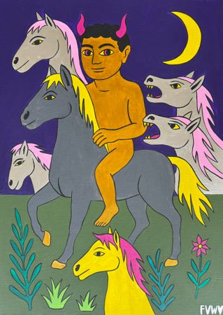 Виолетта Киселева (Картина, живопись - 
                  50 x 70 см) Всадник