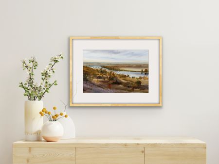 Жанна Губина (Авторская графика - 
                  45 x 30.5 см) На родине Есенина