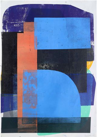 Ирина Клычникова (Графика печатная - 
                  70 x 100 см) Entre le bleu