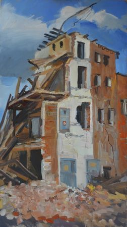 Екатерина Лутохина (Авторская графика - 
                  51.5 x 92 см) Окраины 3