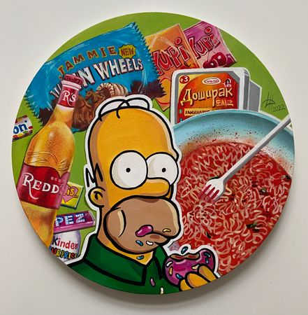 Динара Хёртнагль (Картина, живопись - 
                  30 x 30 см) Generation Pepsi. Food porn