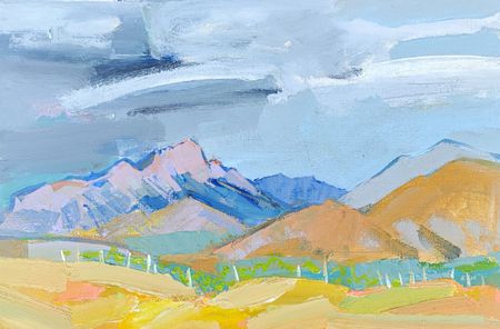 Олеся Лишаева (Картина, живопись - 
                  60 x 40 см) Холмы и виноградники