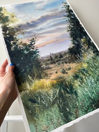 Жанна Губина (Авторская графика - 
                  36 x 56 см) На горизонте