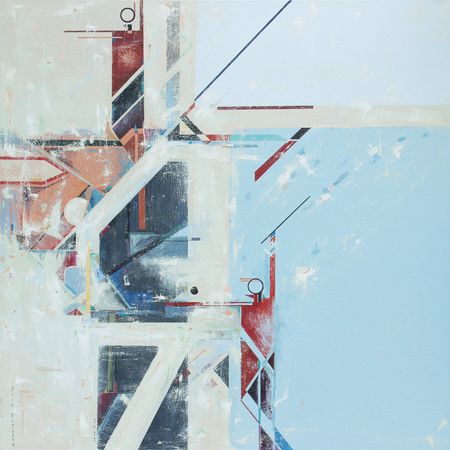 Ася Багаева (Картина, живопись - 
                  100 x 100 см) Построение