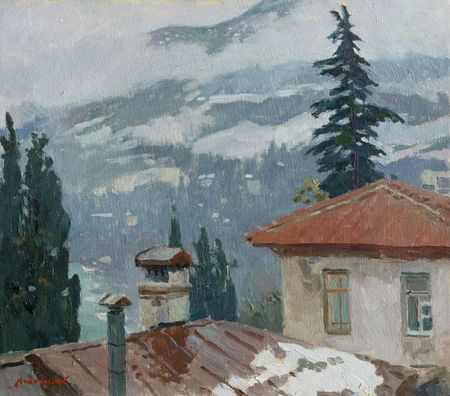 Николай Водолазский (Картина, живопись - 
                  40 x 35 см) Гурзуф зимой