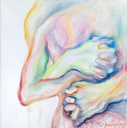 Серафима Беневольская (Картина, живопись - 
                  30 x 30 см) Переплетения