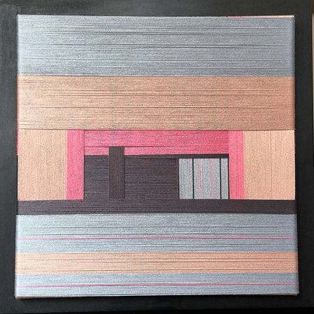 Эльза Ярн (Вышивка - 
                  35 x 35 см) Дом. Закат