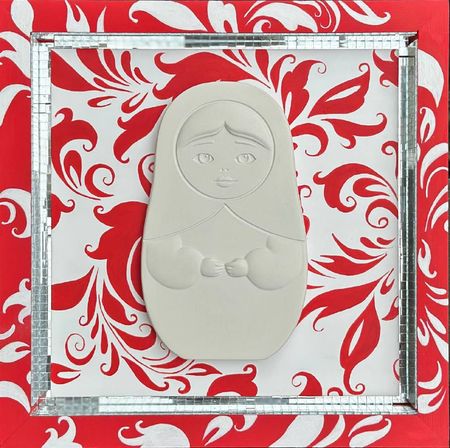 Ольга Зайцева (Картина, живопись - 
                  25 x 25 см) Славянский шик №22