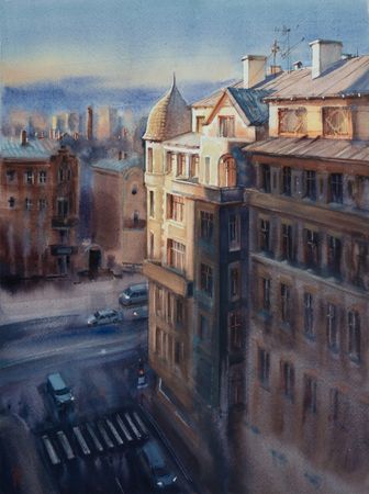 Виктория Севастьянова (Авторская графика - 
                  36 x 48 см) Белые ночи