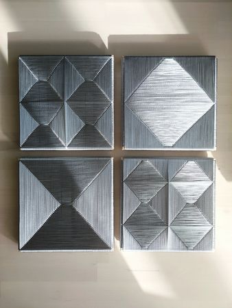 Надежда Денисова (Объект - 
                  80 x 20 см) Сет из четырех декоративных панно